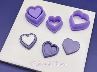 Polymer clay cutter heart cabochon