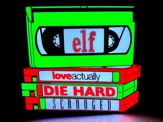 VHS Retro Xmas Lightbox
