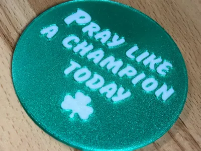 Pray Like A Champion Today Drink Coaster
