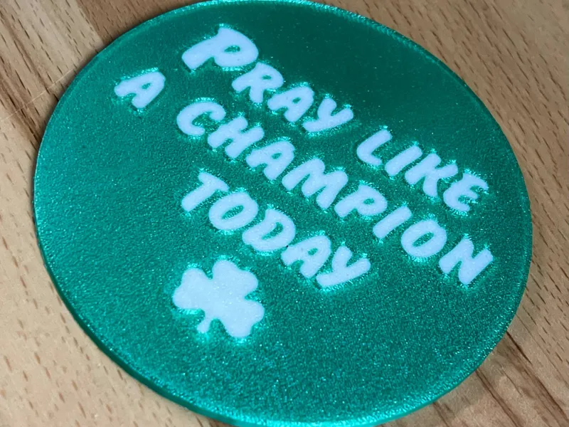 Pray Like A Champion Today Drink Coaster