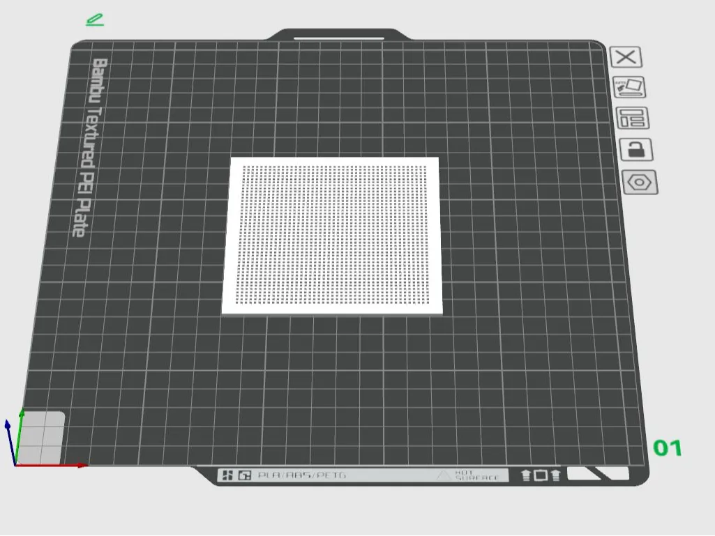 Grille pour broderie au point de croix