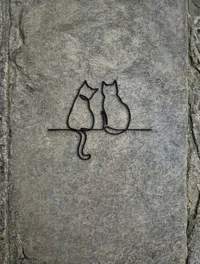 Déco murale duo de chats minimaliste — photo 4