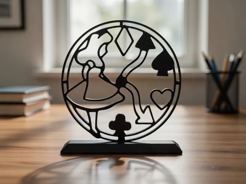 Alice Wonderland Desk Ornament Silhouette