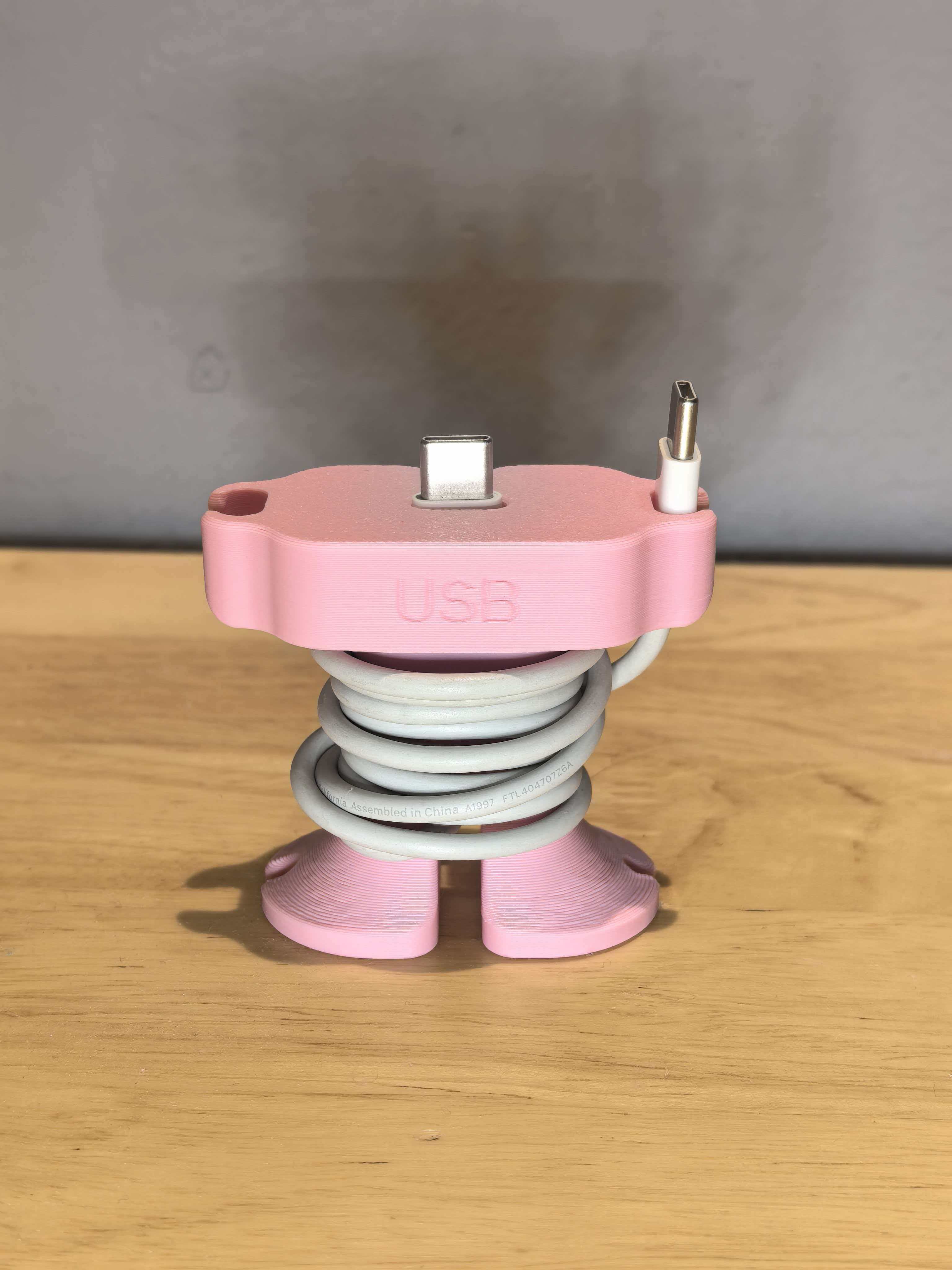 Miniatura 2 do modelo 3D 大白数据线收纳神器/安卓数据线/苹果数据线（仅需三十几分钟17克材料）