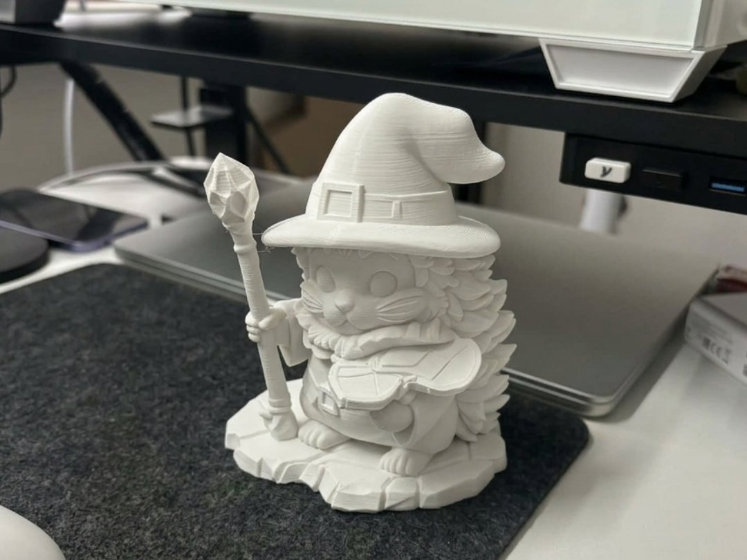 Magical Hedgehog Wizard - Spiky Feline Mage 