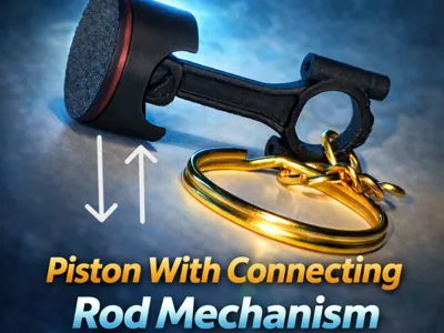 Piston with Connecting Rod Keychain 2026