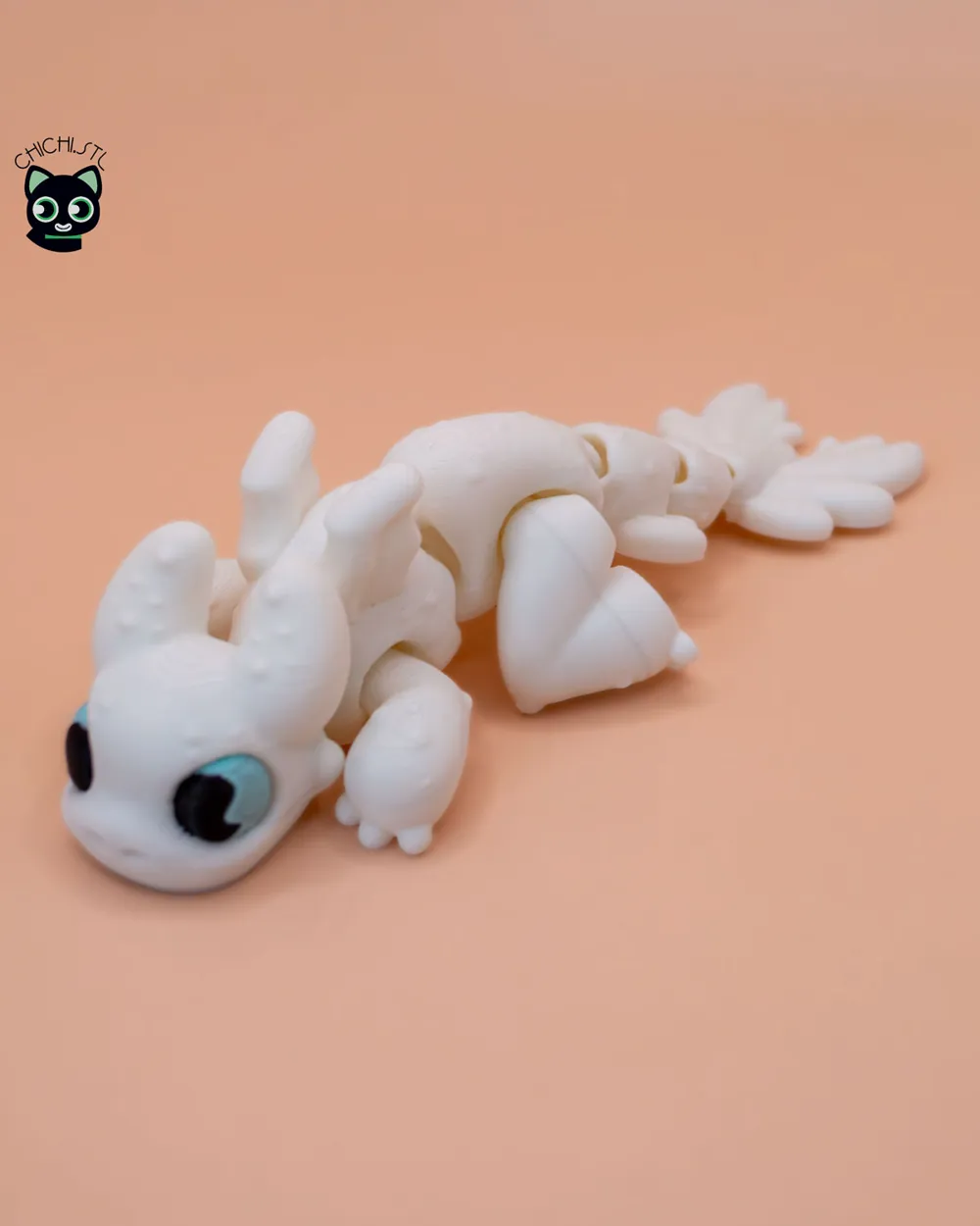 Dekorative Drache- und Stern-Ornamentfigur, weiß, Sammlerstück, Geschenk