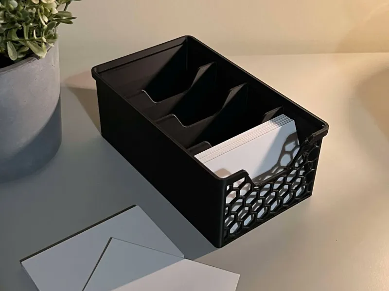 Stackable Business Card Holder Honeycomb Pattern