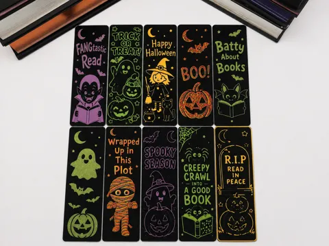 Accesorio de lectura: Halloween Bookmarks 10 Pack ~ Spooky Bookmark Set — referencia de MakerWorld
