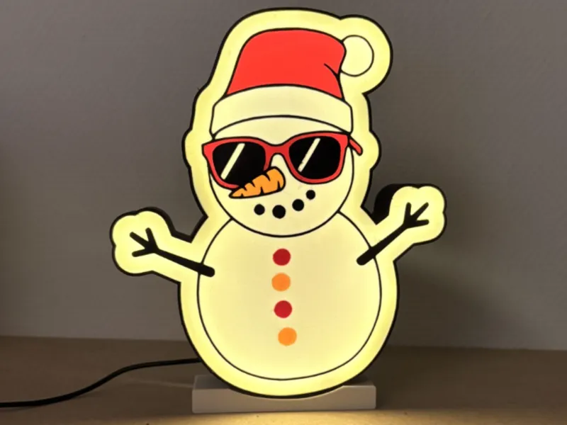 Snowman Christmas Lightbox 5V LED