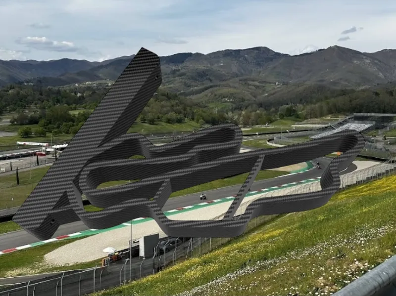 MUGELLO CIRCUIT HELMET WALL STAND ORGANIZER holder