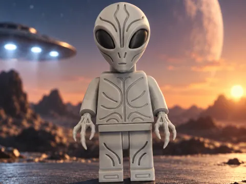 Accesorio para impresora 3D: Brick Man Alien Style — referencia de MakerWorld