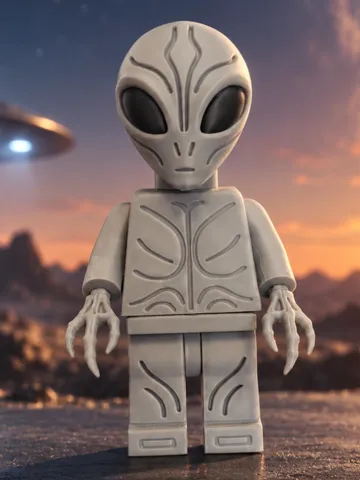 Accesorio para impresora 3D: Brick Man Alien Style — vista de referencia 2