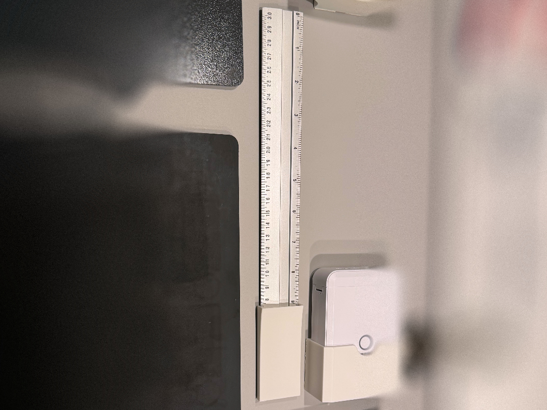 Simple ruler wall holder (34.5mm width)