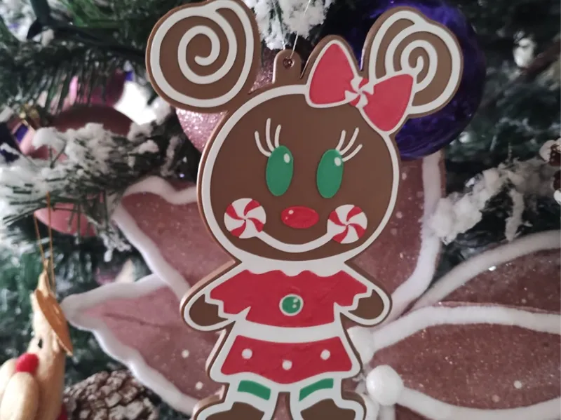 Adorno navideño de minnie de jengibre