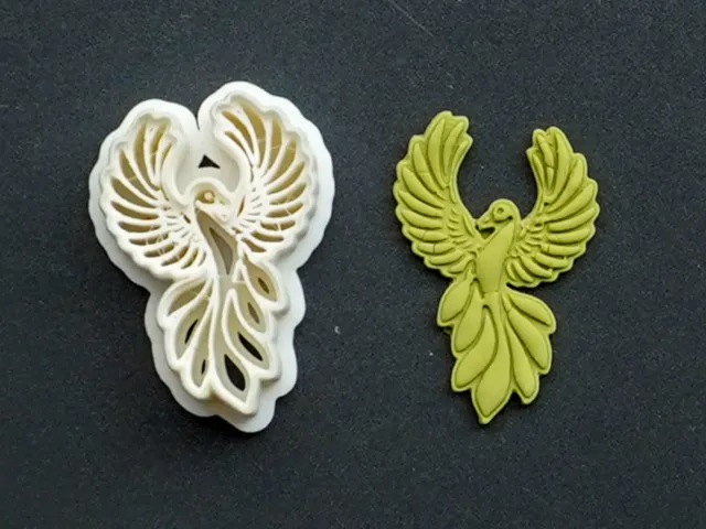 Phoenix Polymer Clay Cutter Earrings Necklace