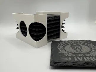Slate coaster holder