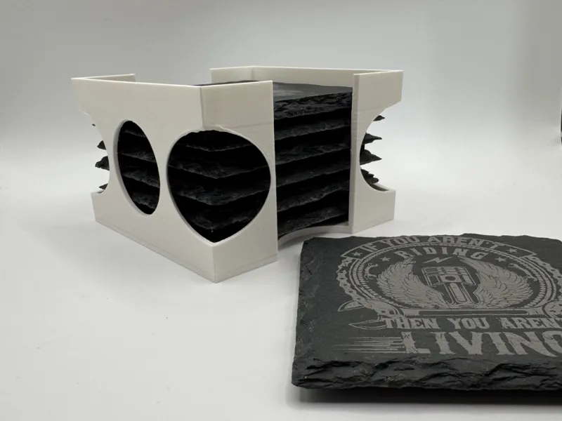 Slate coaster holder