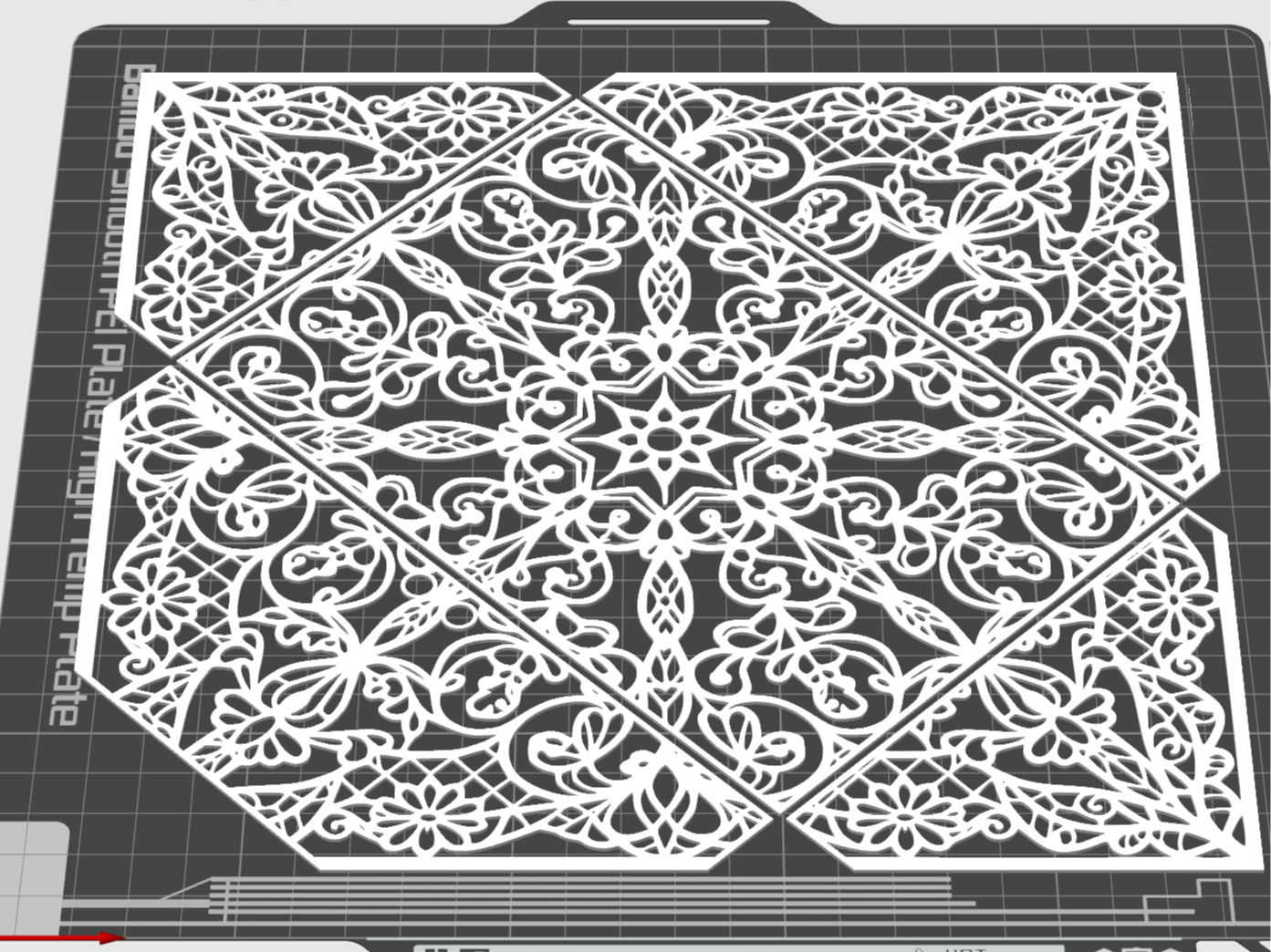 Enveloppe dentelle fleurie avec bordure