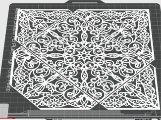 Enveloppe dentelle fleurie avec bordure
