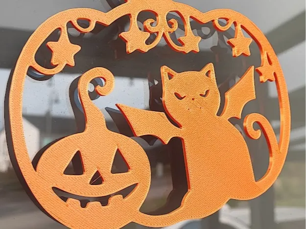 Halloween Kürbis Katze