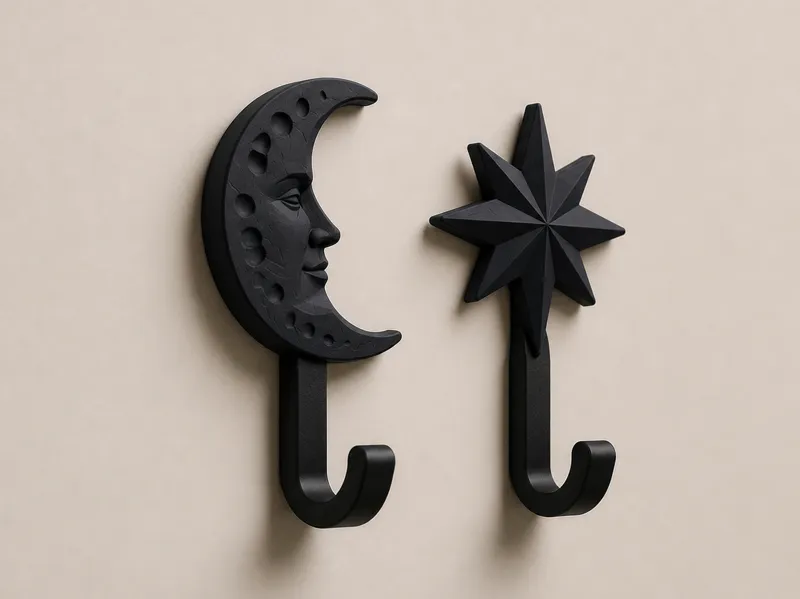Moon & Star Wall Hook Set  | STL