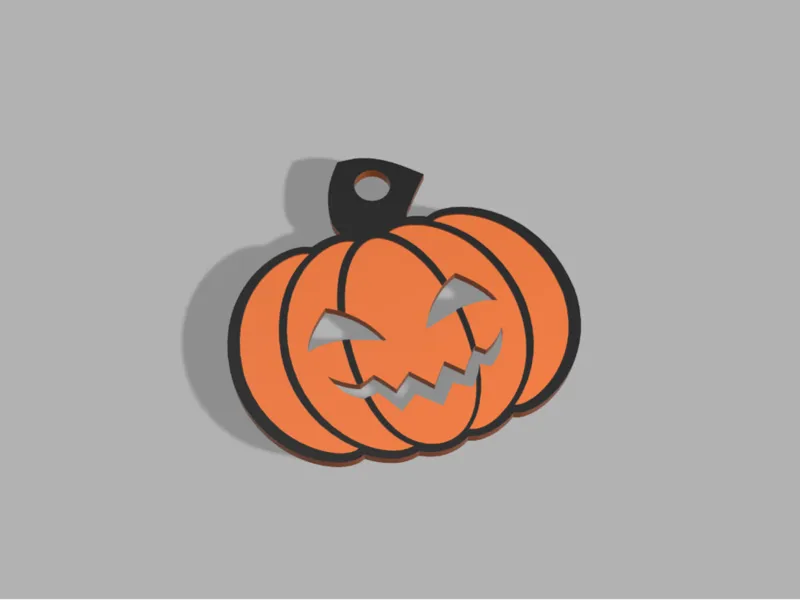 HALLOWEEN PUMPKIN jack O'Lantern keychain dom3d
