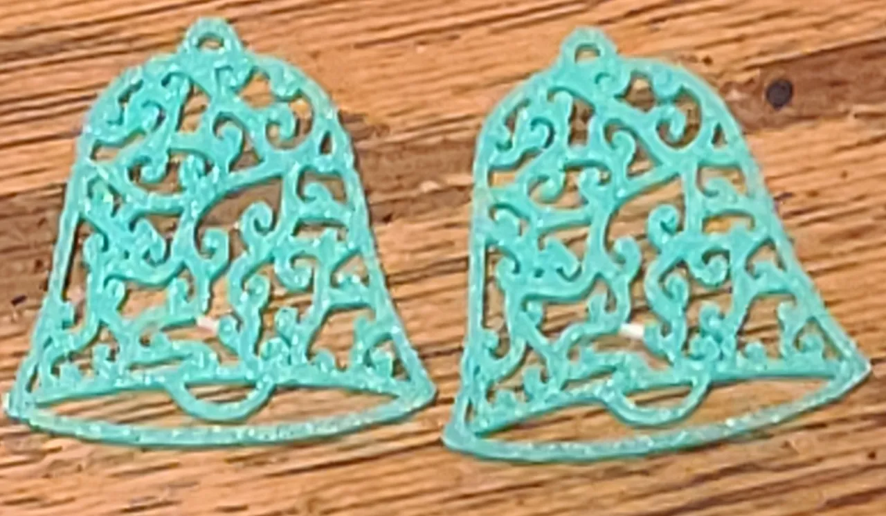 Fancy Christmas Bell & Tree Earrings view 3