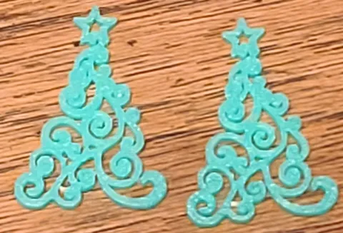 Fancy Christmas Bell & Tree Earrings view 2