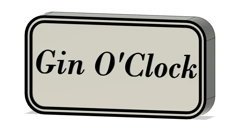 Gin O'Clock Light Box
