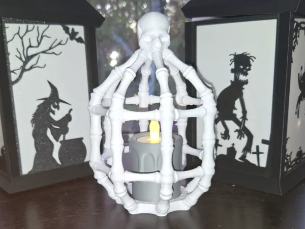 Lanterne squelette Halloween