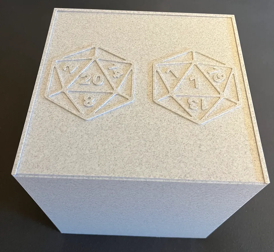 Gaming Box with Sliding D20 Lid by Dawn Foster - MakerWorld