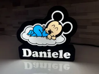 Topolino Baby Con Nome Daniele Personalizzabile