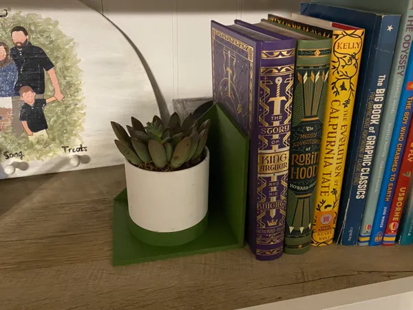 Serre-livres jardinière à succulentes