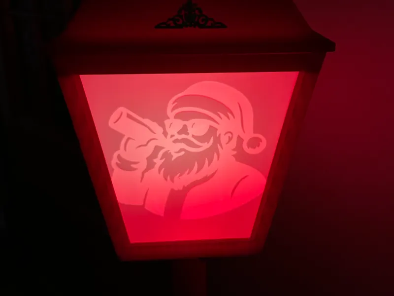 Lichtpaneel für den festlichen Laternenpfahl