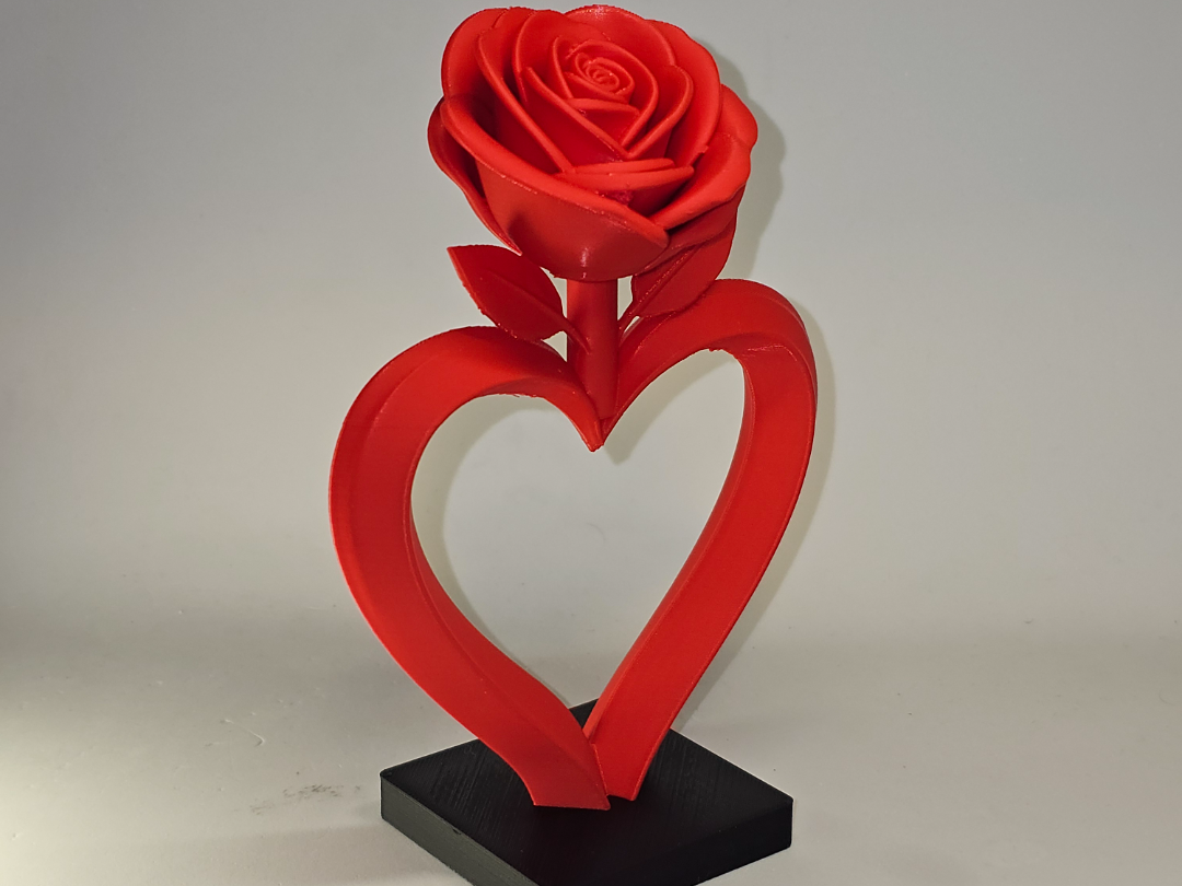 Rose Heart – Romantic 3D Printed Sculpture