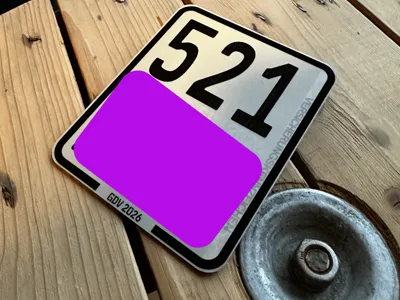 45 km/h License Plate/Sign for Decals