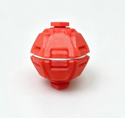 Miniatura 1 do modelo 3D 按压旋转解压球（简易组装免金属轴承一键打印）