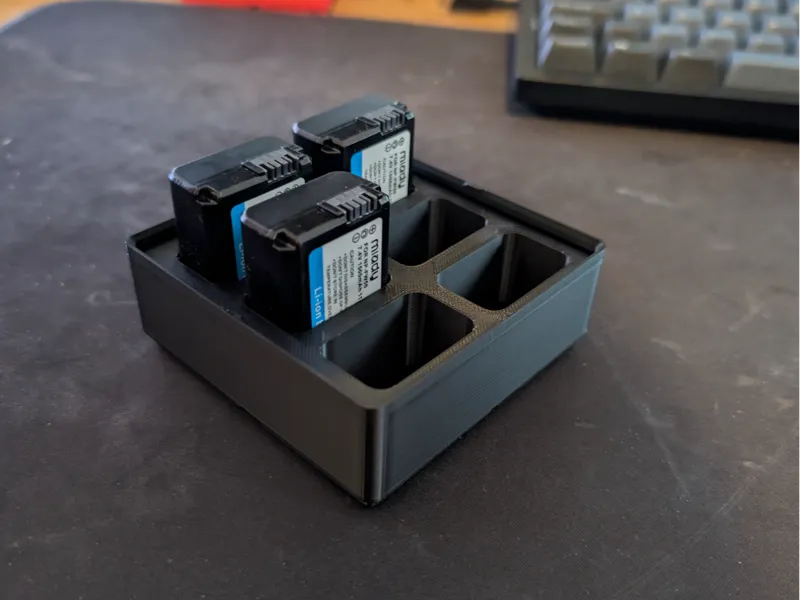 Gridfinity NP-FW50 Battery Holder - 6 x Batteries