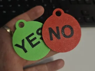 Yes & No Keyrings – Nonverbal Communication Aids