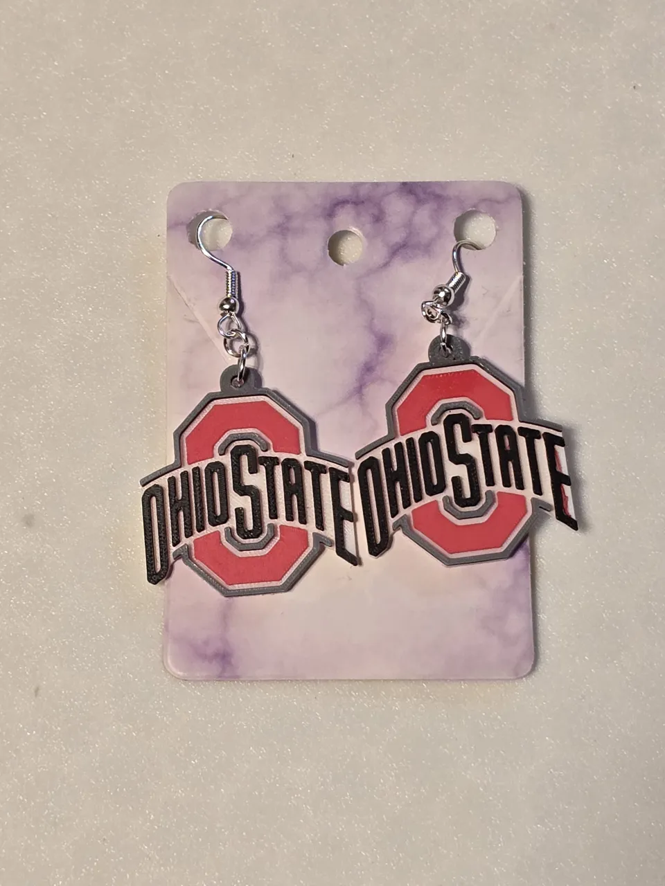 Ohio State Earrings view 3