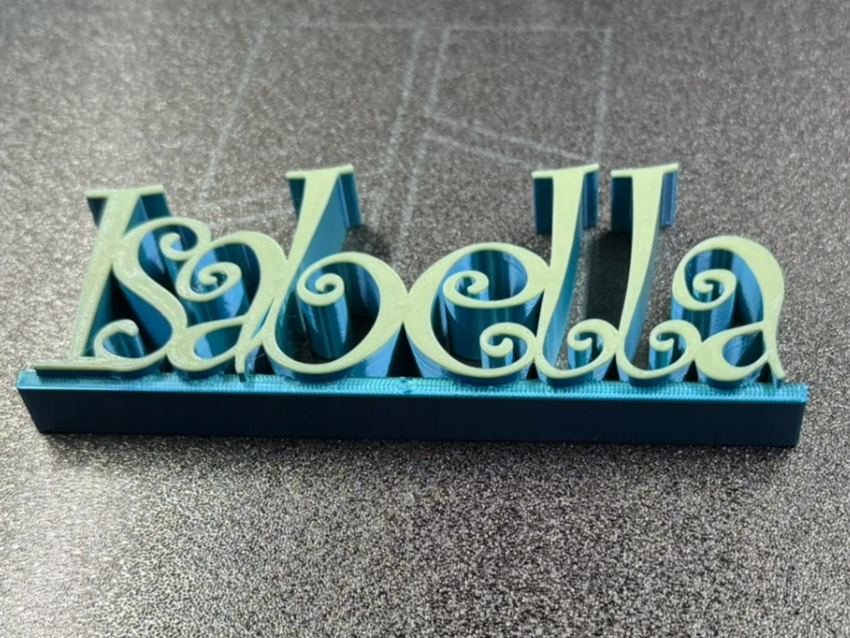 Prénom Isabella en relief décoratif