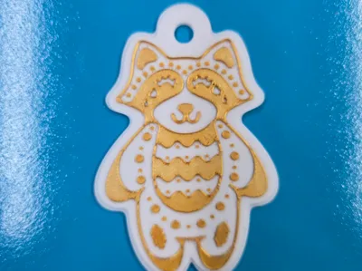 Raccoon Christmas ornament