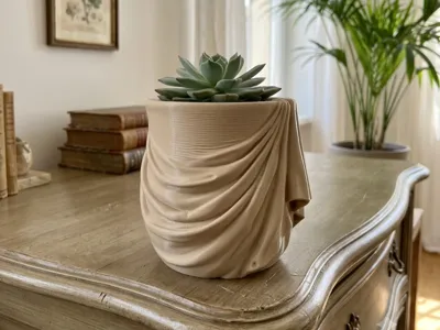 Draped Antique Vase Planter - 3D Printable Pot