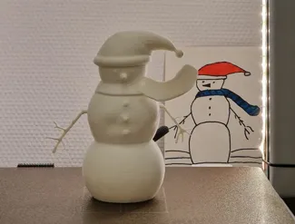 Snowman inspired by Evan's Christmas card