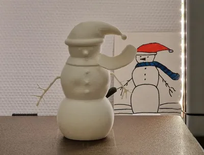Snowman inspired by Evan's Christmas card