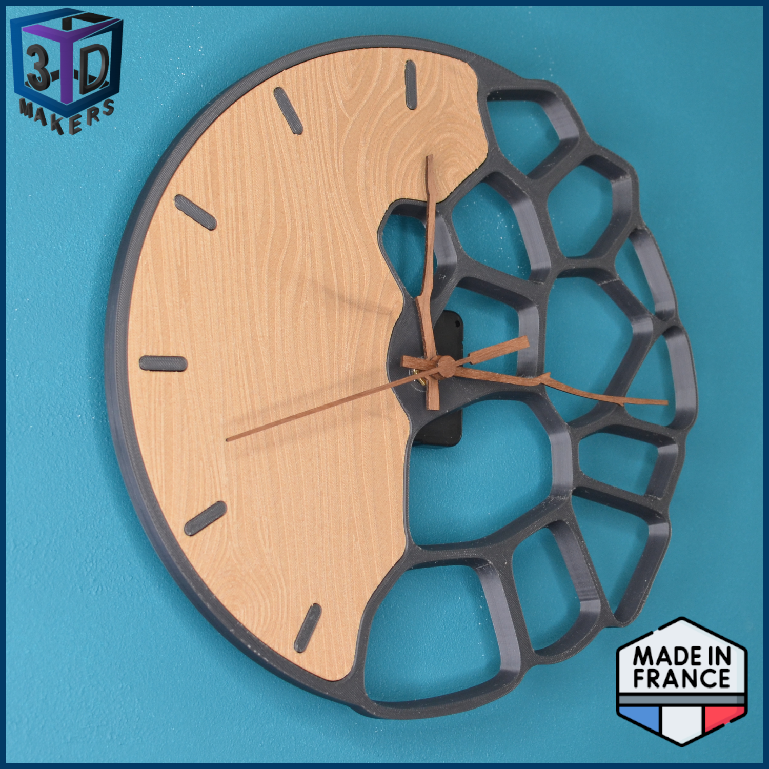 Miniatura 1 do modelo 3D Voronoi design wall clock