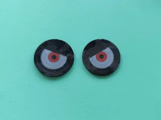 Rote Augen für Maske von Anhängekupplung  WW2 Helm