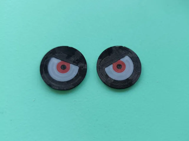 Rote Augen für Maske von Anhängekupplung  WW2 Helm