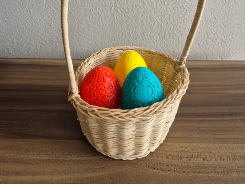 Easter egg with spring motives